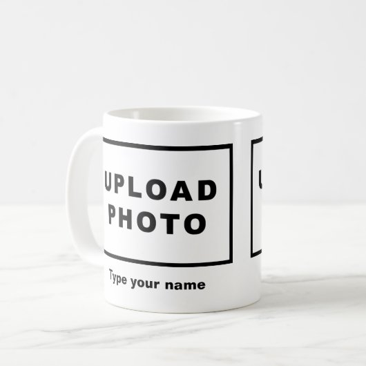 Jouw naam en foto op witte Mok (Voorkant links)