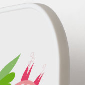 Jouw naam(en) in een bloem hart pickleball paddle (Links Detail)