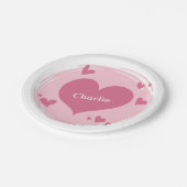 Jouw naam(en) in een bord van hartpapier (Gekanteld)