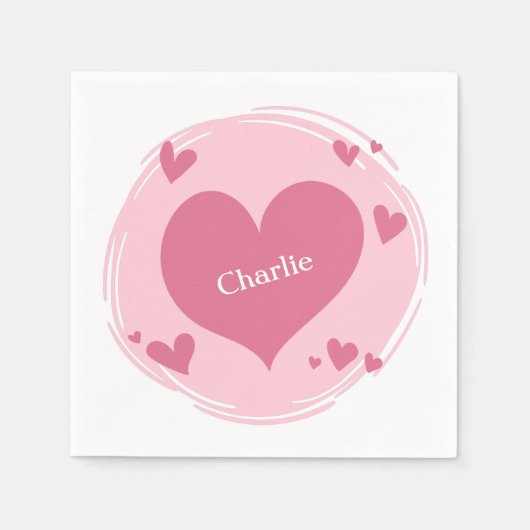 Jouw naam(en) in een hardepapier servetten (Voorkant)