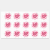 Jouw naam(en) in een hart labels (Vel)