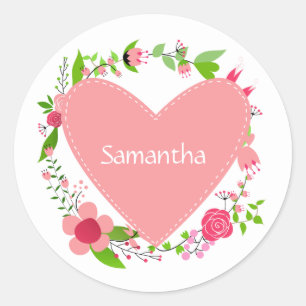 Jouw naam(en) in een Heart Lijst stickers