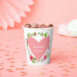 Jouw naam(en) in een koppapierbekertje papieren bekers