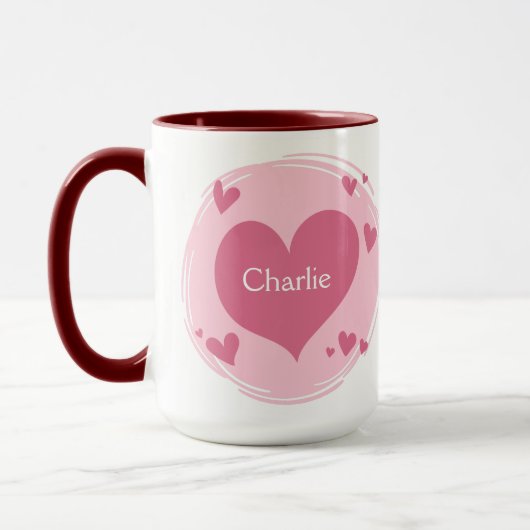 jouw naam(en) in een mok van het hart (Links)