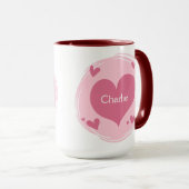 jouw naam(en) in een mok van het hart (Voorkant rechts)