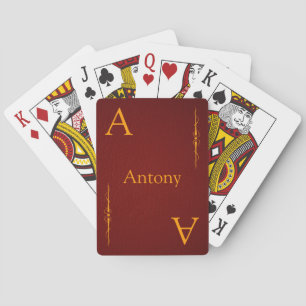 Jouw naam en Initiaal afspeelkaarten aanpassen Pokerkaarten