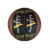 Jouw naam en initiaal toevoegen basketbal (Verticaal)