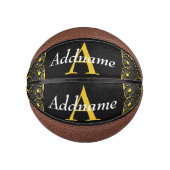 Jouw naam en initiaal toevoegen basketbal (Voorkant)