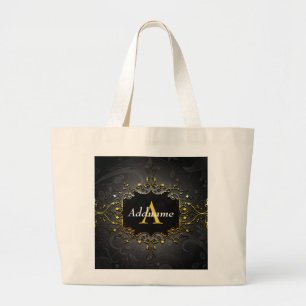 Jouw naam en initiaal toevoegen grote tote bag