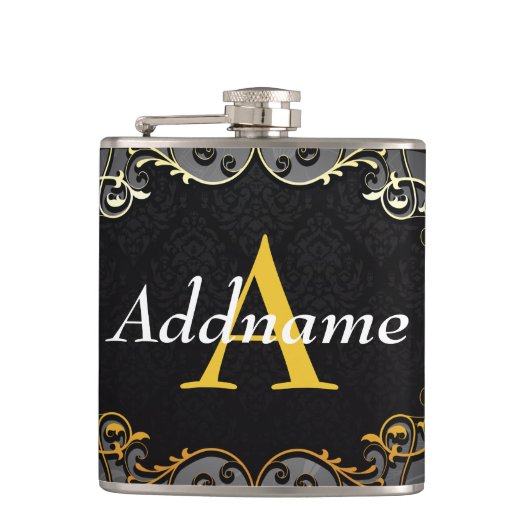 Jouw naam en initiaal toevoegen heupfles (Voorkant)