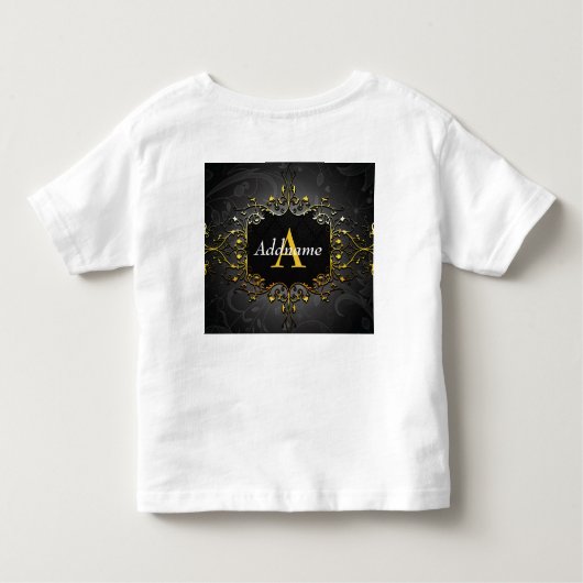 Jouw naam en initiaal toevoegen kinder shirts (Achterkant)