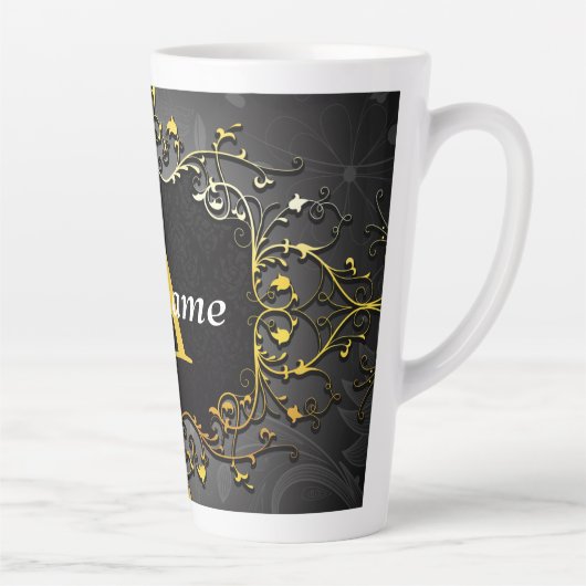 Jouw naam en initiaal toevoegen latte mok (Rechts)