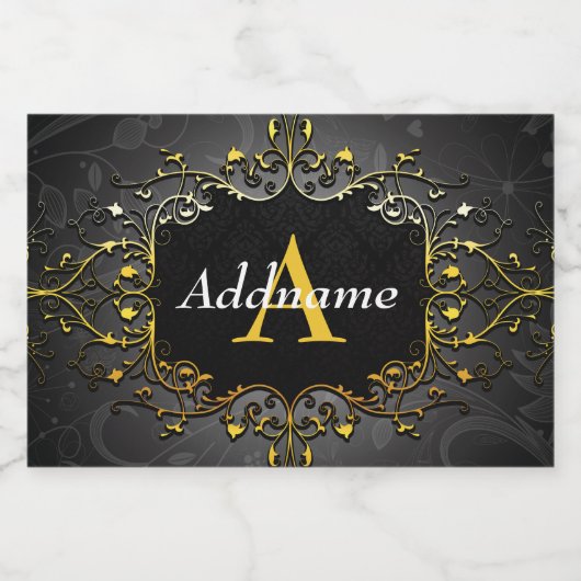 Jouw naam en initiaal toevoegen likeurfles etiket (Enkel label)