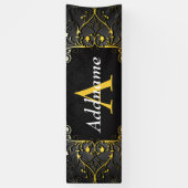 Jouw naam en initiaal toevoegen spandoek (Verticaal)