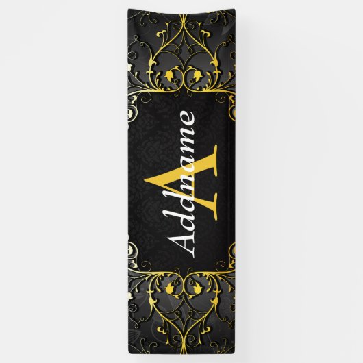 Jouw naam en initiaal toevoegen spandoek (Verticaal)