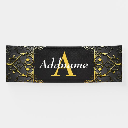 Jouw naam en initiaal toevoegen spandoek (Horizontaal)