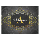 Jouw naam en initiaal toevoegen tafelkleed (Voorkant (Horizontaal))