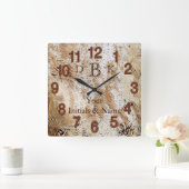 Jouw naam en INITIALEN Rustige Man Klokken voor de (Huis)