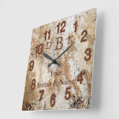 Jouw naam en INITIALEN Rustige Man Klokken voor de (Hoek)