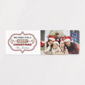 Jouw naam en kerstfoto's labels (Design 1)