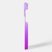 Jouw naam en Letter Paarse Roze Neon iPhone Case iPhone Hoesje (Linkerkant)