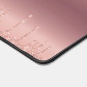 Jouw naam en Letter Roos Gold Desk Mat (Hoek)