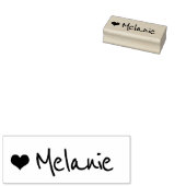 Jouw naam en logo handgeschreven handtekening op m rubberstempel (Gestempeld)