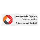 Jouw naam en logo naambadge (Voorkant)