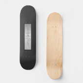 Jouw naam en monogram | Grays & Faux Silver-look Persoonlijk Skateboard (Voorkant)