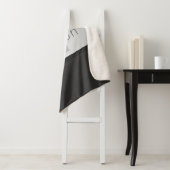 Jouw naam en monogram | Grays & Faux Silver-look Sherpa Deken (In situ)