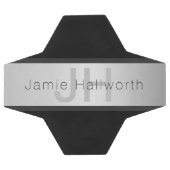 Jouw naam en monogram | Grays & Faux Silver-look Voetbal (Enkel)