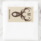Jouw naam en monogram stickers (Tas)