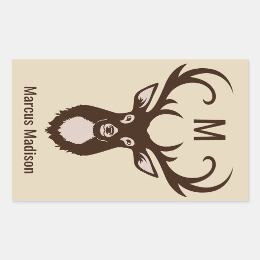 Jouw naam en monogram stickers (Voorkant)
