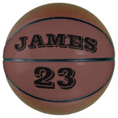 Jouw naam en Nummer Gepersonaliseerd Basketbal (Voorkant)