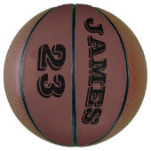 Jouw naam en Nummer Gepersonaliseerd Basketbal (Verticaal)