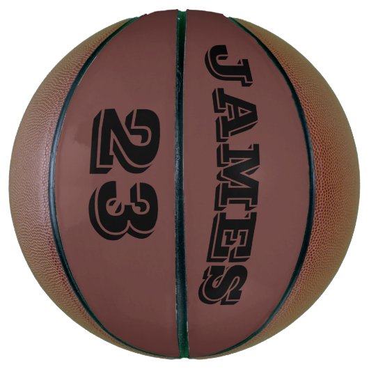 Jouw naam en Nummer Gepersonaliseerd Basketbal (Verticaal)