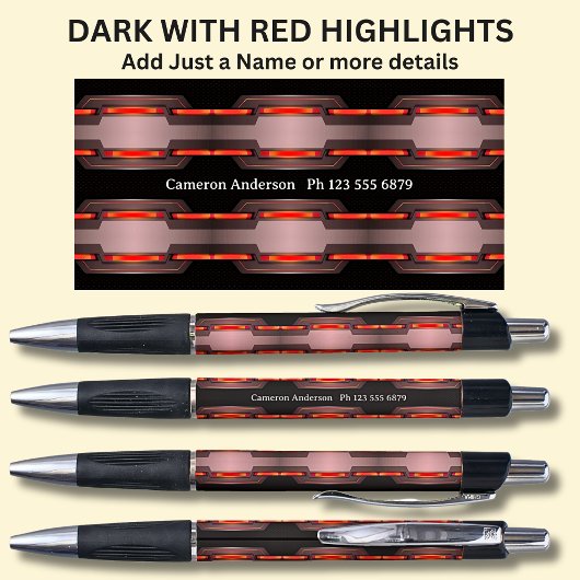 Jouw naam en optionele informatie over zwart en ro pen