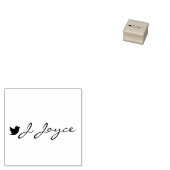 Jouw naam en side logo aangepaste scripthandtekeni rubberstempel (Gestempeld)
