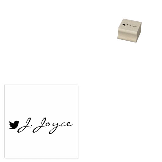 Jouw naam en side logo aangepaste scripthandtekeni rubberstempel (Gestempeld)