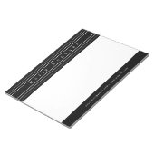 Jouw naam en strips | Zwart-wit Notitieblok (Schuin)