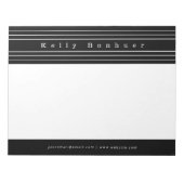 Jouw naam en strips | Zwart-wit Notitieblok (Voorkant)