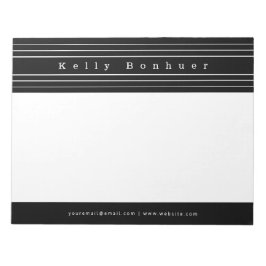 Jouw naam en strips | Zwart-wit Notitieblok