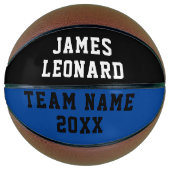 Jouw naam- en teamkleuren - Aangepast Basketball Basketbal (Voorkant)