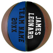 Jouw naam- en teamkleuren - Aangepast Basketball Basketbal (Verticaal)