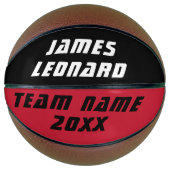 Jouw naam- en teamkleuren - Aangepast Basketball Basketbal (Voorkant)