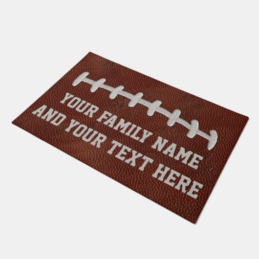 jouw naam en TEKST Kool Football Deurklep Deurmat (Schuin)