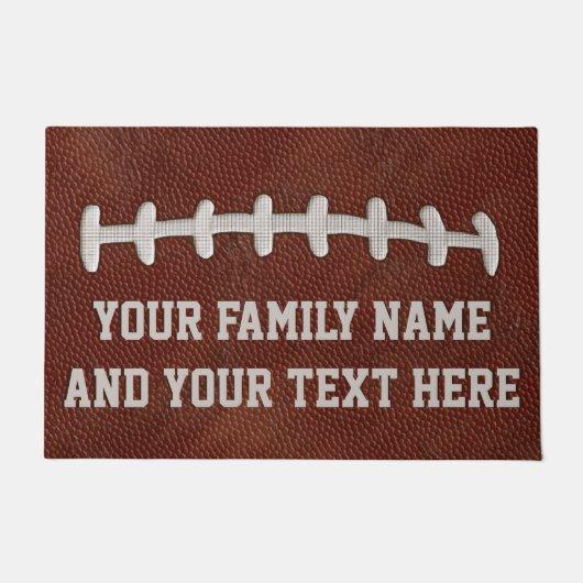 jouw naam en TEKST Kool Football Deurklep Deurmat (Voorkant)