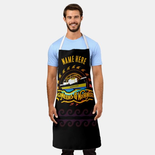 JOUW NAAM Engineer en Machinist Boat Crew Werk Schort (Gedragen)