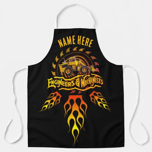 JOUW NAAM Engineer en Machinist Werk Schort (Voorkant)