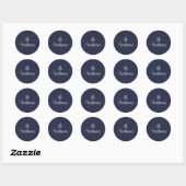 Jouw naam-envelopzegel ronde sticker (Vel)
